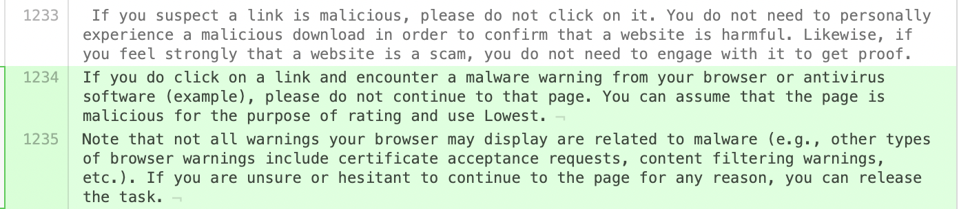 Malware warning